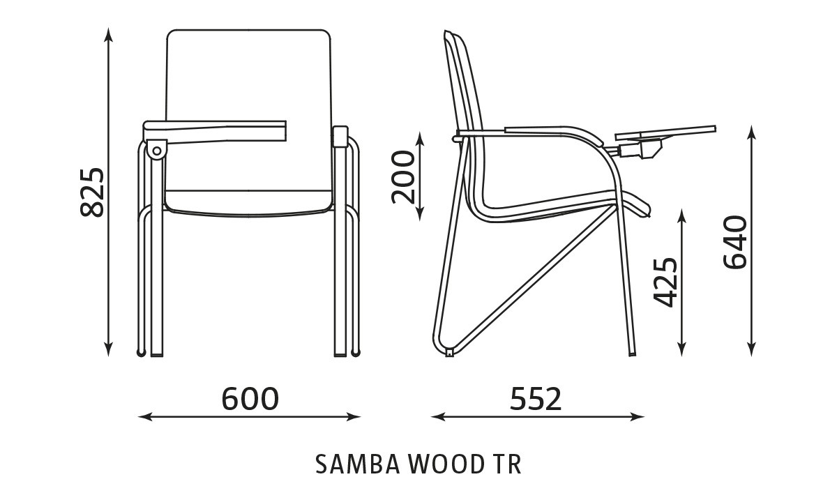 Główna galeria - Krzesło konferencyjne SAMBA WOOD TR (2)