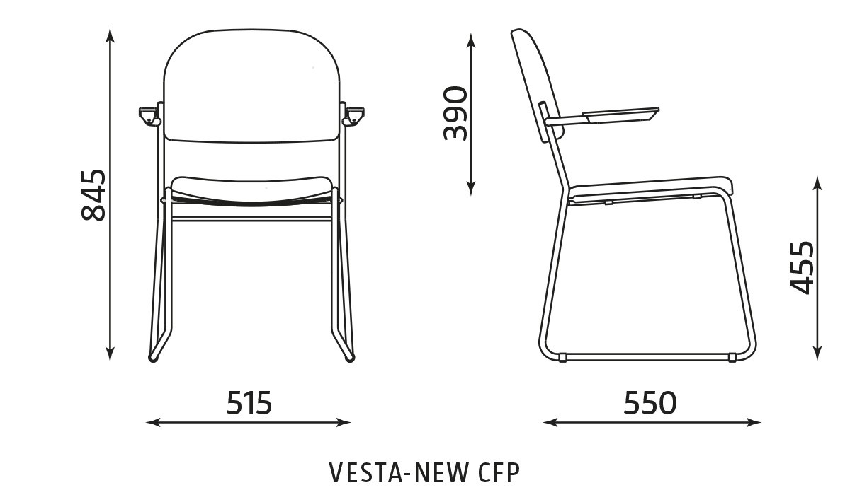 Główna galeria - Krzesło konferencyjne VESTA NEW CFP (2)