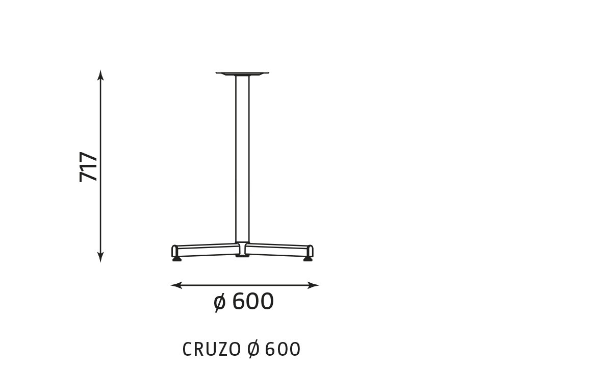 Główna galeria - Podstawa do stołu CRUZO Ø 800/800x800 (2)