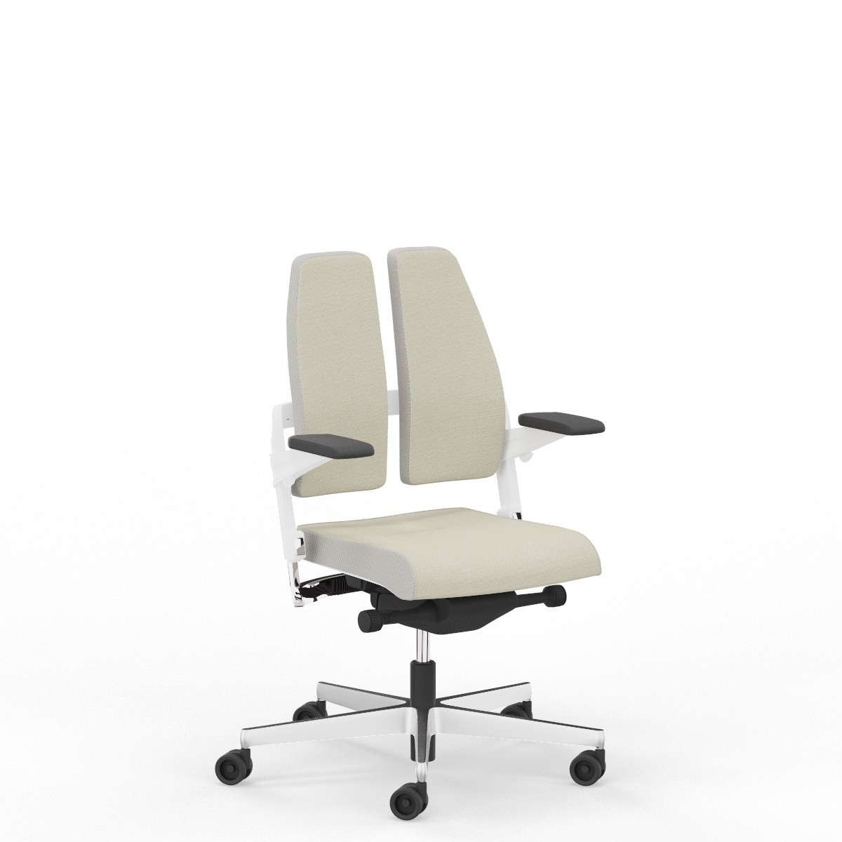 Główna galeria - XILIUM KRZESŁO BIUROWE OBROTOWE DUO BACK Wersja kolorystyczna biała (2)