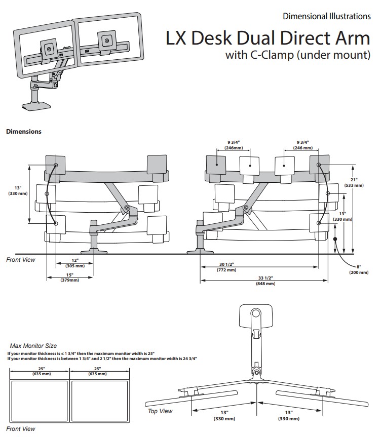 Główna galeria - Uchwyt do dwóch monitorów ERGOTRON LX Desk Dual (5)