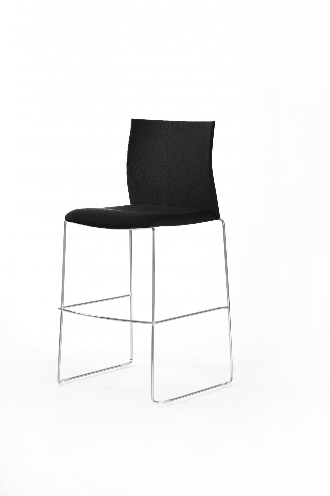 Krzesło barowe / HOKER LINE Nowy Styl - Majencia CZARNE