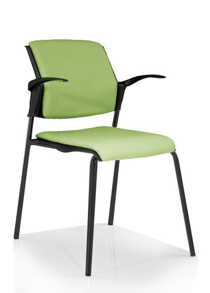 Krzesło konferencyjne WIKIDO Nowy Styl - Majencia Zielone Ekoskóra