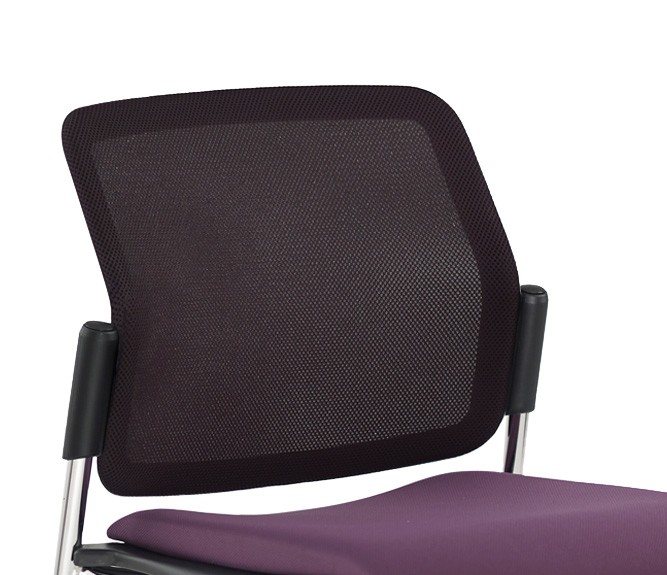 Główna galeria - Krzesło konferencyjne WIKIDO Nowy Styl - Majencia Czarna ekoskóra Oparcie tapicerowane siatką (5)