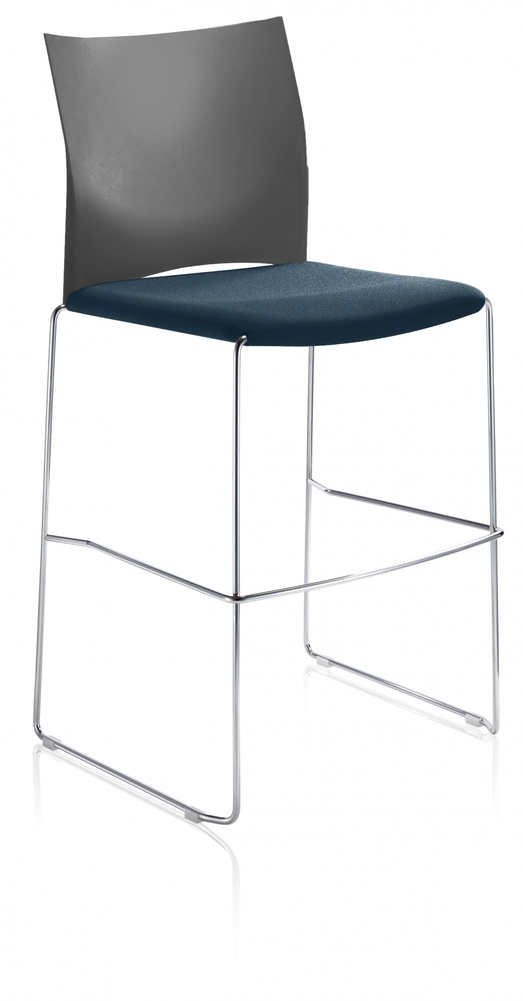 Krzesło barowe / HOKER LINE Nowy Styl - Majencia Granatowe