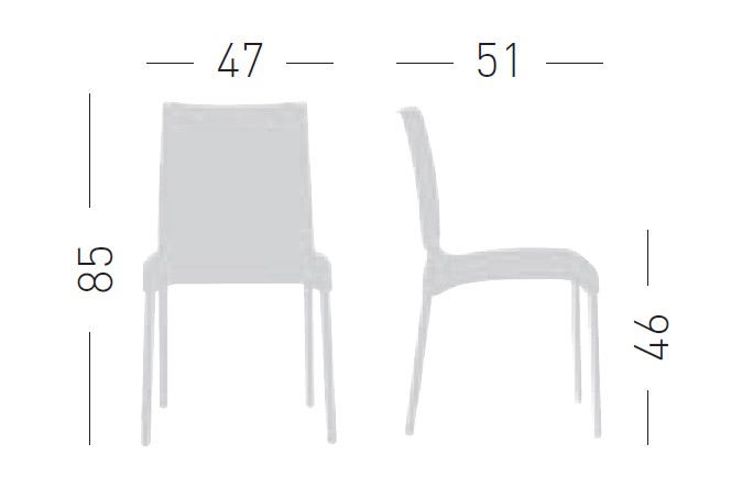 Główna galeria - Krzesło ogrodowe, kawiarniane, cateringowe GABER - MAYA k. SZARY (3)