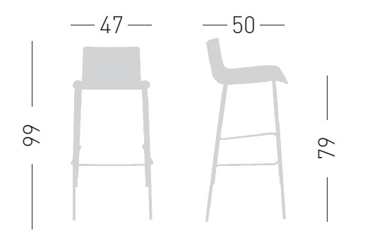 Główna galeria - Krzesło barowe / HOKER LILA Stool 79 firmy GABER - Made in ITALY (3)