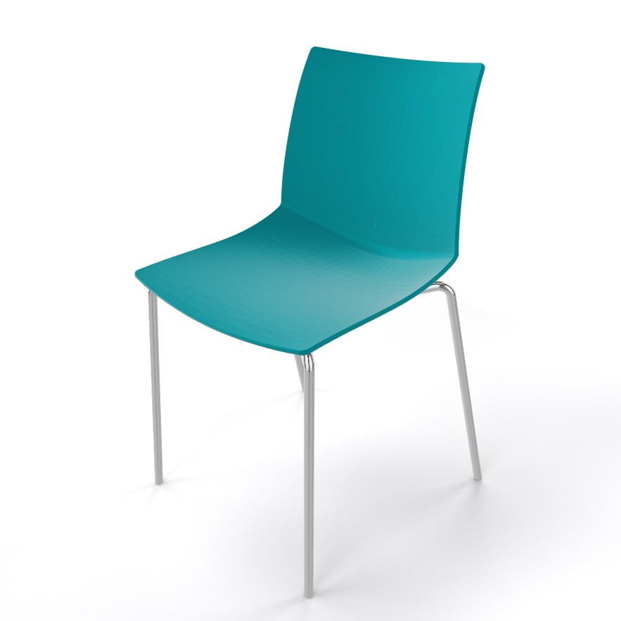 Krzesło kawiarniane KANVAS NA firmy GABER - Made in ITALY - Niebieskie