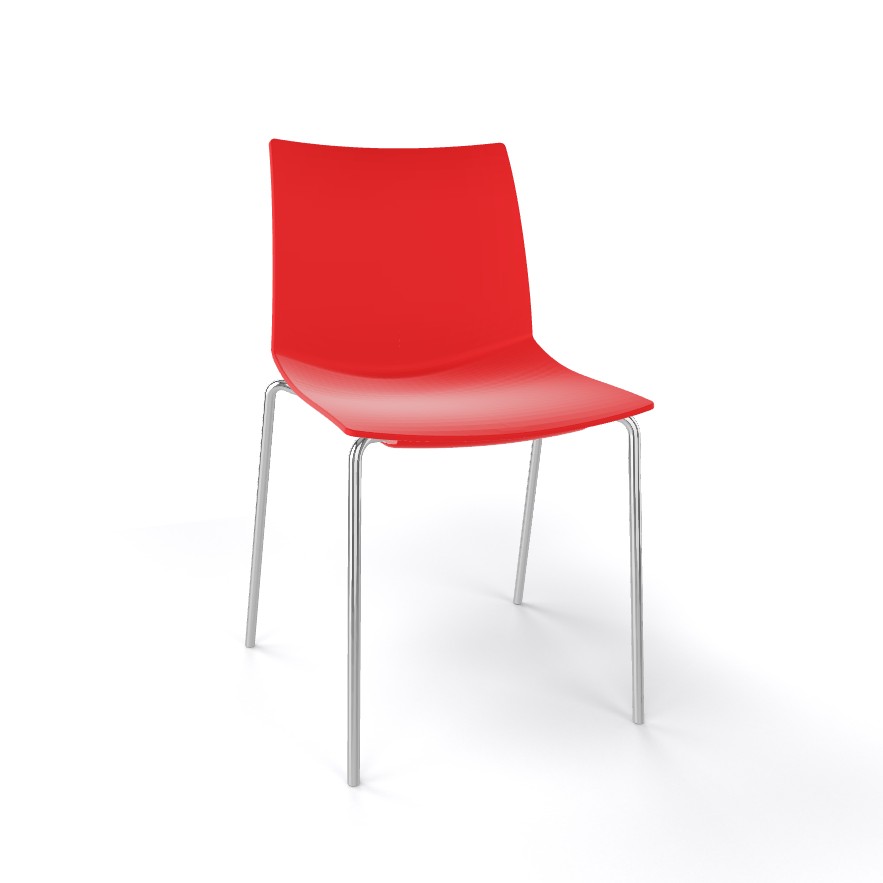 Główna galeria - Krzesło kawiarniane KANVAS NA firmy GABER - Made in ITALY - Czerwone (13)