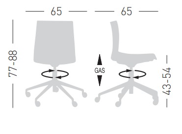 Główna galeria - Krzesło obrotowe na kółkach GABER KANVAS FRONT (4)