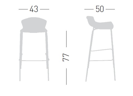 Główna galeria - Krzesło barowe / HOKER ALHAMBRA H77 firmy GABER - Made in ITALY - Biało - Zielone (5)