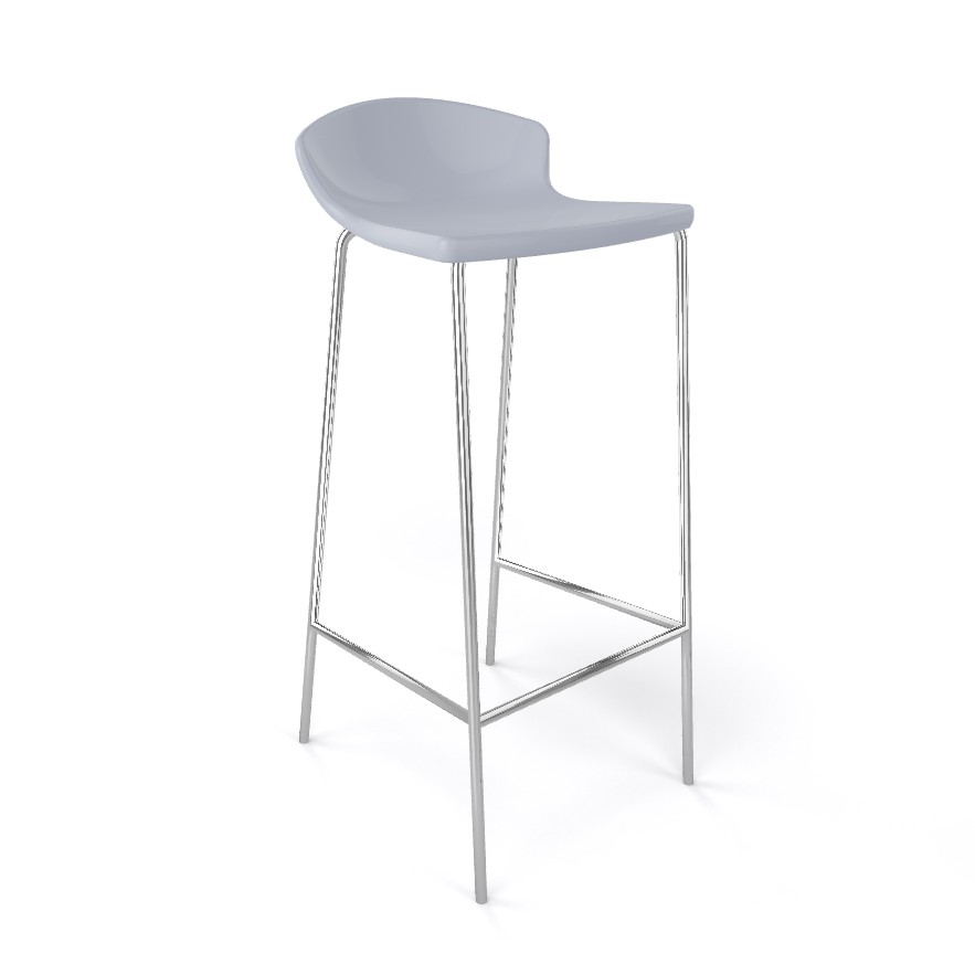 Główna galeria - Krzesło barowe / HOKER EASY H77 firmy GABER - Made in ITALY - Szare (2)