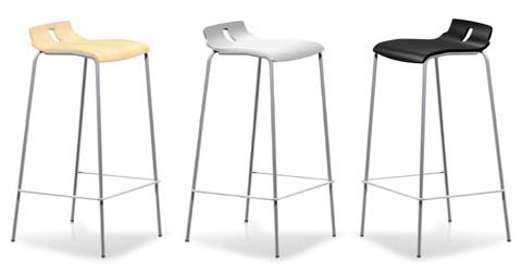 Krzesło barowe / HOKER KIARA firmy SOKOA - Made in FRANCE