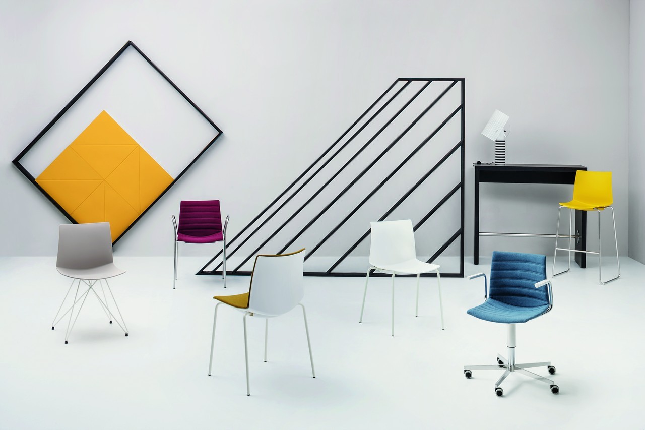 Krzesło kawiarniane KANVAS NA firmy GABER - Made in ITALY - Białe