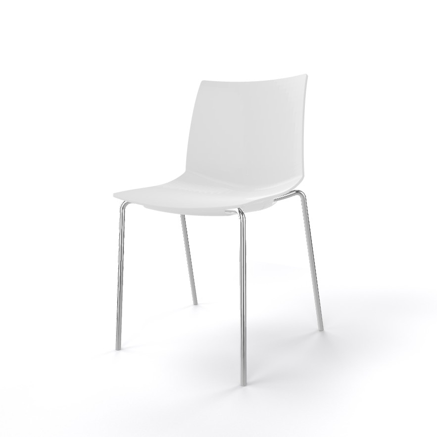 Główna galeria - Krzesło kawiarniane KANVAS NA firmy GABER - Made in ITALY - Białe (5)