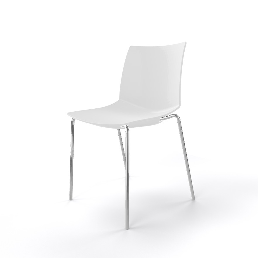 Główna galeria - Krzesło kawiarniane KANVAS NA firmy GABER - Made in ITALY - Białe (6)