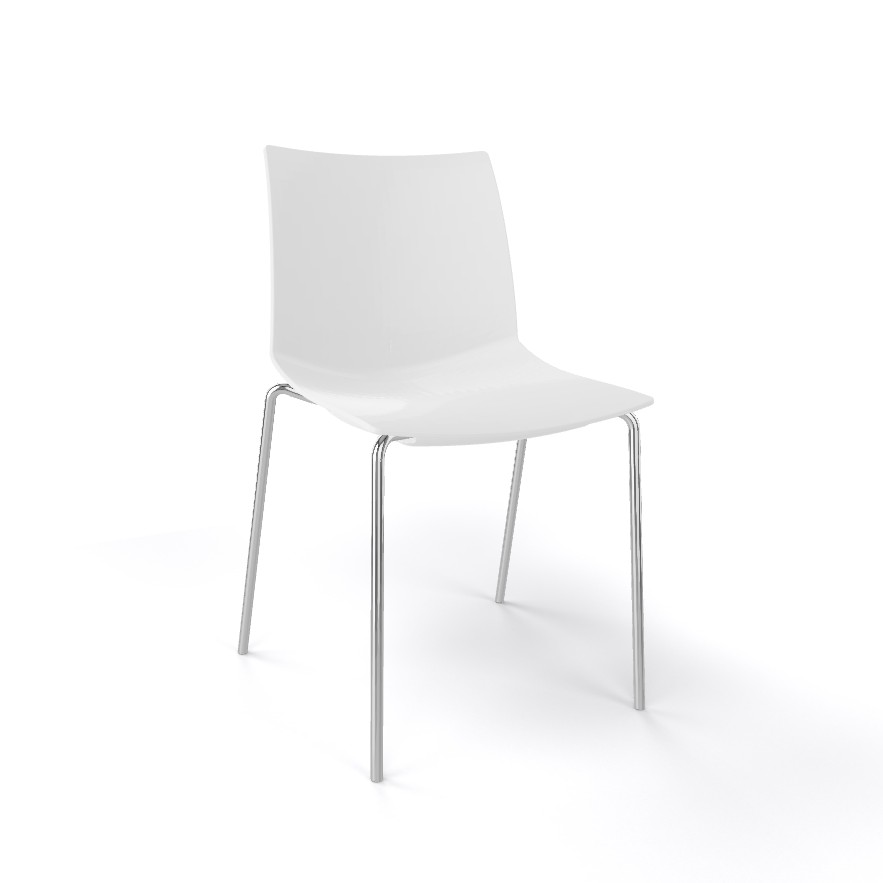 Główna galeria - Krzesło kawiarniane KANVAS NA firmy GABER - Made in ITALY - Białe (8)