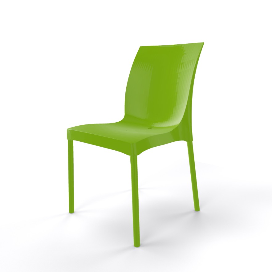 Główna galeria - Krzesło ogrodowe, kawiarniane, cateringowe GABER - IRIS - MADE IN ITALY - Zielone (2)