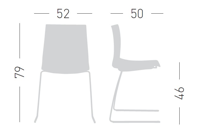 Główna galeria - Krzesło kawiarniane KANVAS Z firmy GABER - Made in ITALY - Kolor Piaskowy (4)