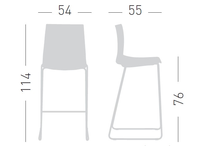 Główna galeria - Krzesło barowe / HOKER KANVAS ST-H76 firmy GABER (5)
