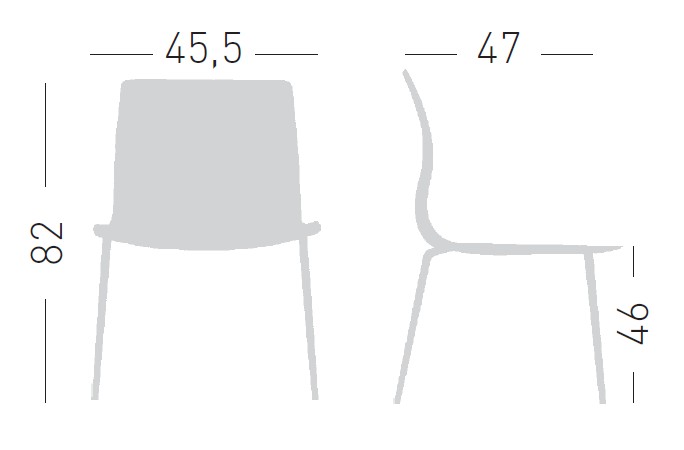 Krzesło kawiarniane SLOT FILL NA firmy GABER - Made in ITALY - Niebieskie