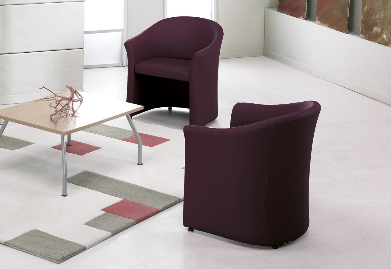 Fotel ARCA firmy SOKOA - Made in France - Czerwony