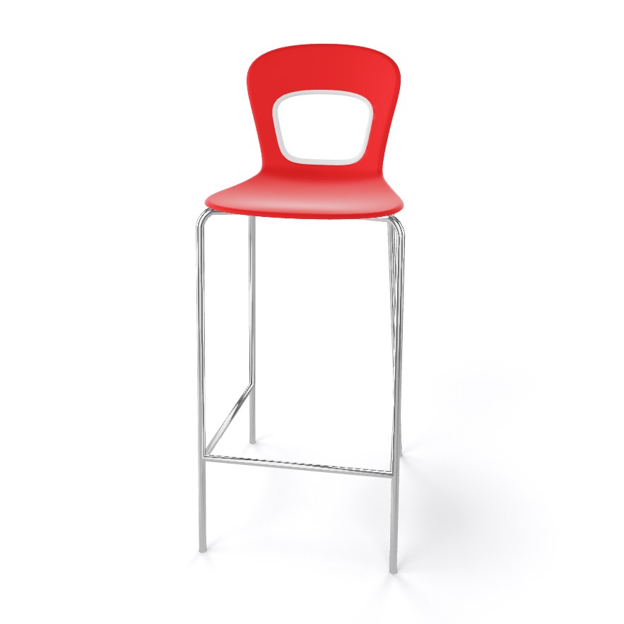 Główna galeria - Krzesło barowe / HOKER BLOG 78 firmy GABER - Czerwone z białym obramowaniem (3)