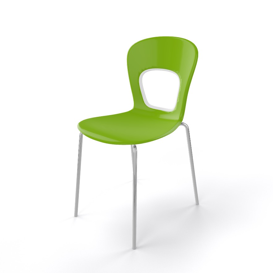Główna galeria - Krzesło kawiarniane BLOG firmy GABER - Zielone z białą krawędzią (2)