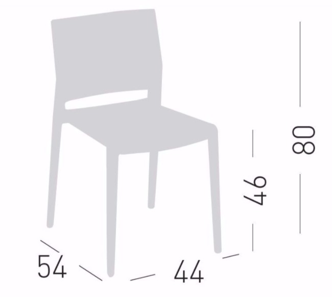 Główna galeria - Krzesło ogrodowe, kawiarniane, cateringowe GABER - BAKHITA k. Brązowy (2)