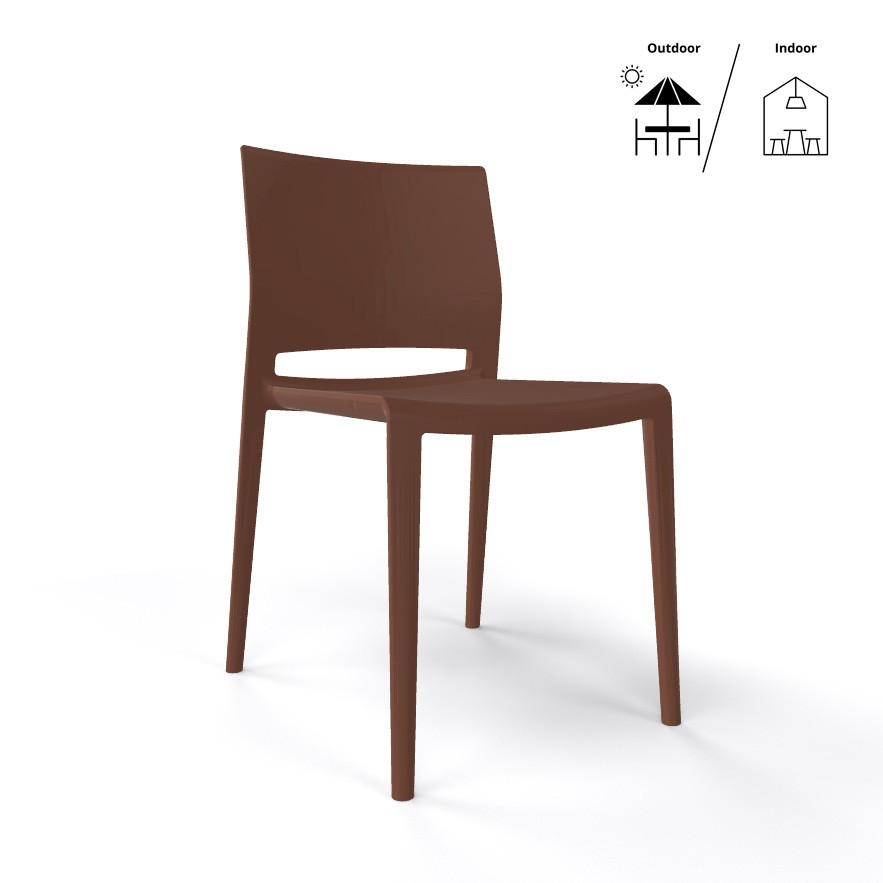 Główna galeria - Krzesło ogrodowe, kawiarniane, cateringowe GABER - BAKHITA k. Brązowy (6)