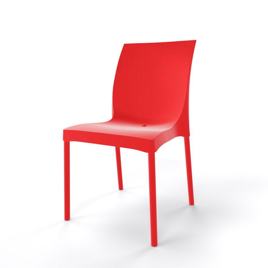 Główna galeria - Krzesło ogrodowe, kawiarniane, cateringowe GABER - IRIS - Czerwone (3)