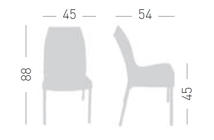 Główna galeria - Krzesło ogrodowe, kawiarniane, cateringowe GABER - IRIS - Czerwone (5)