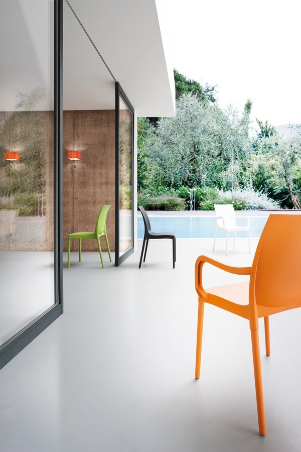 Główna galeria - Krzesło ogrodowe, kawiarniane, cateringowe GABER - IRIS - Czerwone (8)