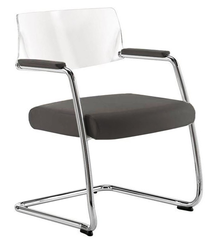 Krzesło konferencyjne BIG firmy SESTA - Czarna Ekoskóra