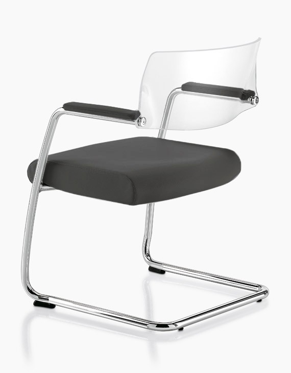 Główna galeria - Krzesło konferencyjne BIG firmy SESTA - Czarna Ekoskóra (2)