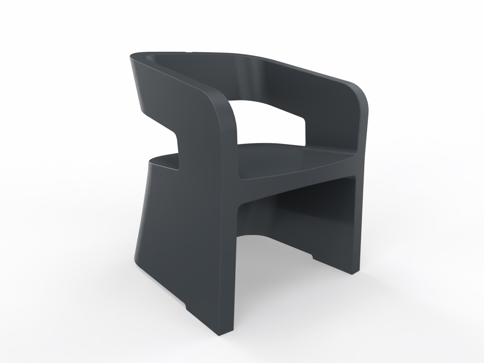 Główna galeria - Fotel z polietylenu KARLA firmy SOKOA - Antracyt (5)