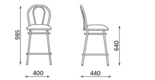 Stołek barowy TULIPAN 78 CR/RAL