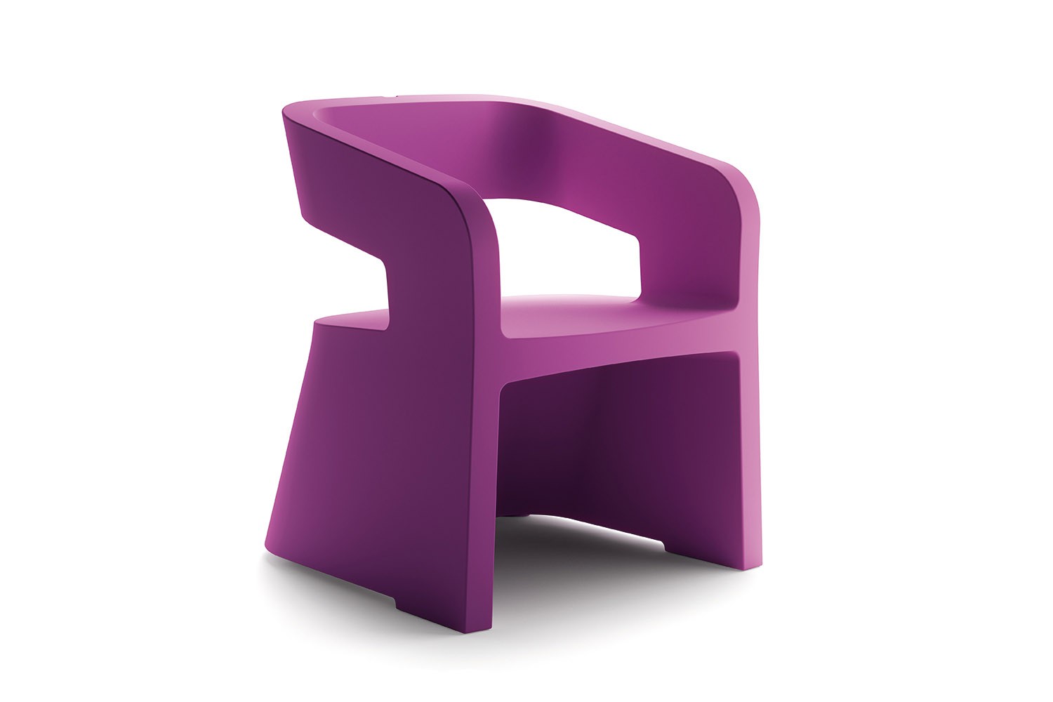 Główna galeria - Zestaw mebli FOTEL + PUFA SOKOA - KARLA - Polietylen, Fotel Fioletowy, Pufa Zielona (5)