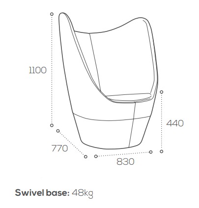 Główna galeria - Fotel DIXI firmy CONNECTION - Szary (2)