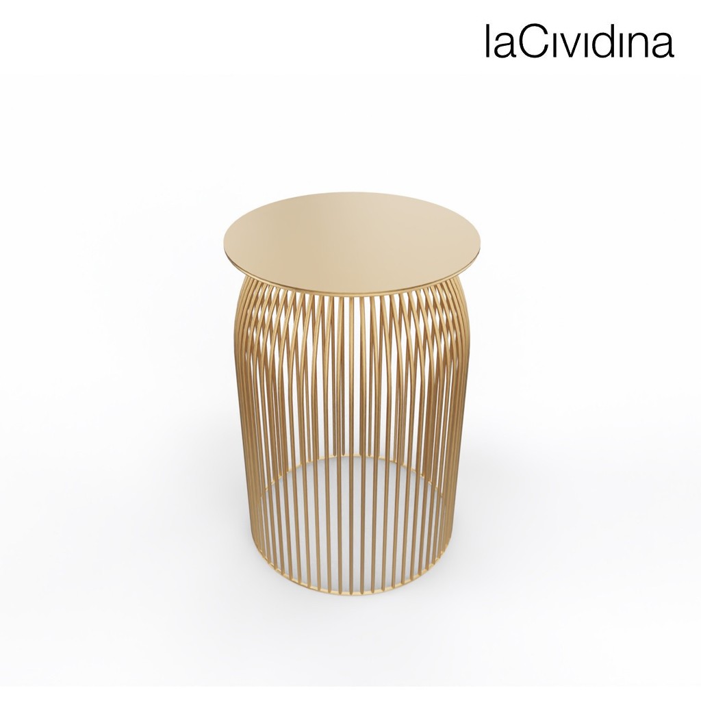 Stolik kawowy TURI TURI firmy LA CIVIDINA - Złoty