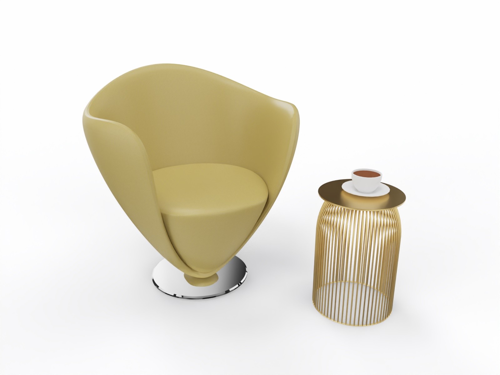 Główna galeria - Stolik kawowy TURI TURI firmy LA CIVIDINA - Złoty (10)