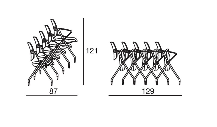 Główna galeria - Składane krzesło konferencyjne Q-GO firmy SESTA - Made in ITALY - Antracyt, kółka (3)