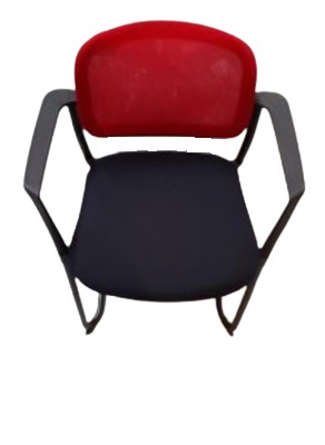 Krzesło konferencyjne NEROLI Nowy Styl - Majencia Czarne, Oparcie Siatka