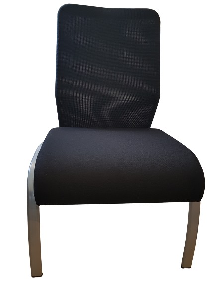 Krzesło do poczekalni AINHOA firmy SOKOA - Czarne Wysokie oparcie - Made in FRANCE