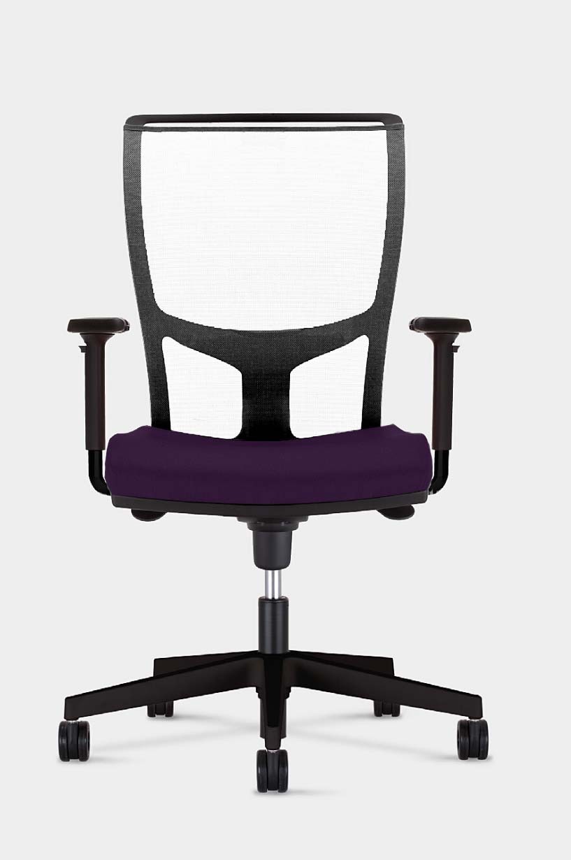 Krzesło Obrotowe For All Nowy Styl - Majencia - Fioletowe, Oparcie Siatka