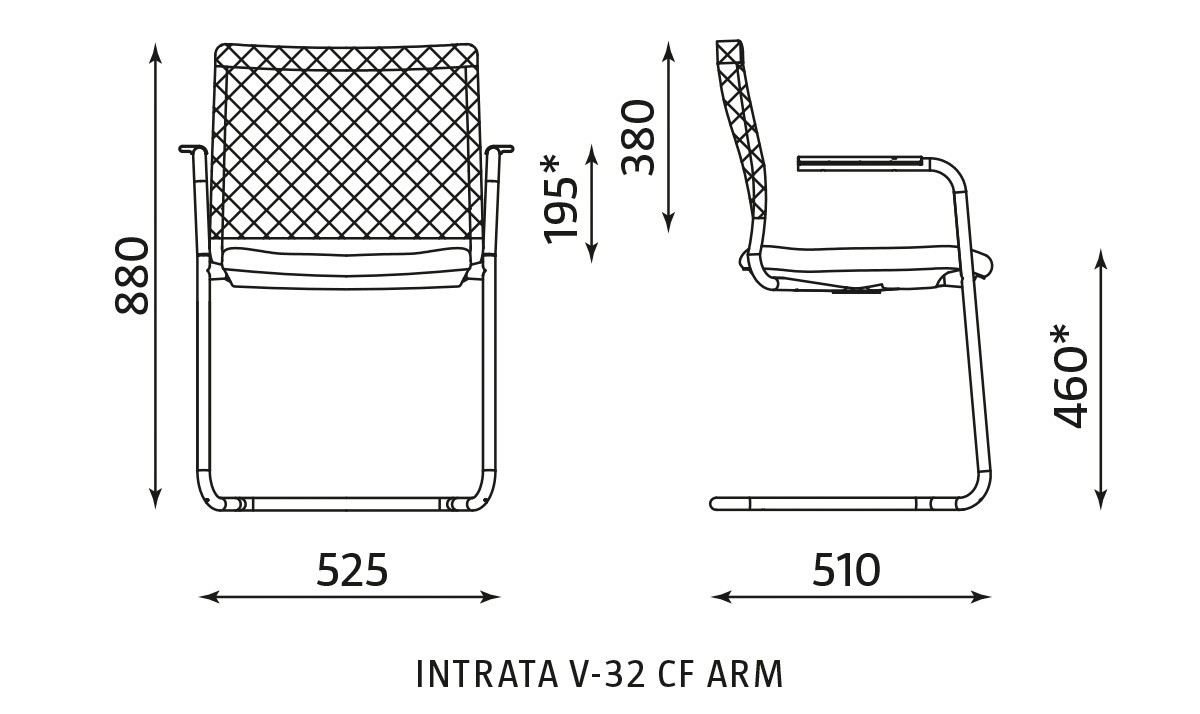 Główna galeria - Krzesło konferencyjne INTRATA V-32-CFBL-ARM (3)