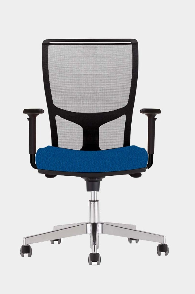 Krzesło Obrotowe For All Nowy Styl - Majencia, Niebieskie, Oparcie siatka