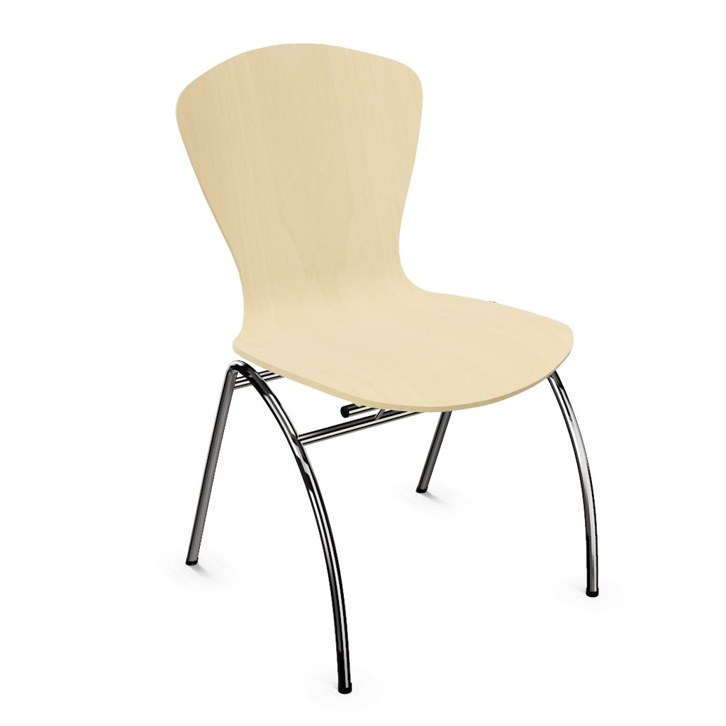 Krzesło kawiarniane Bingo 4L chrom sklejka bukowa Nowy Styl