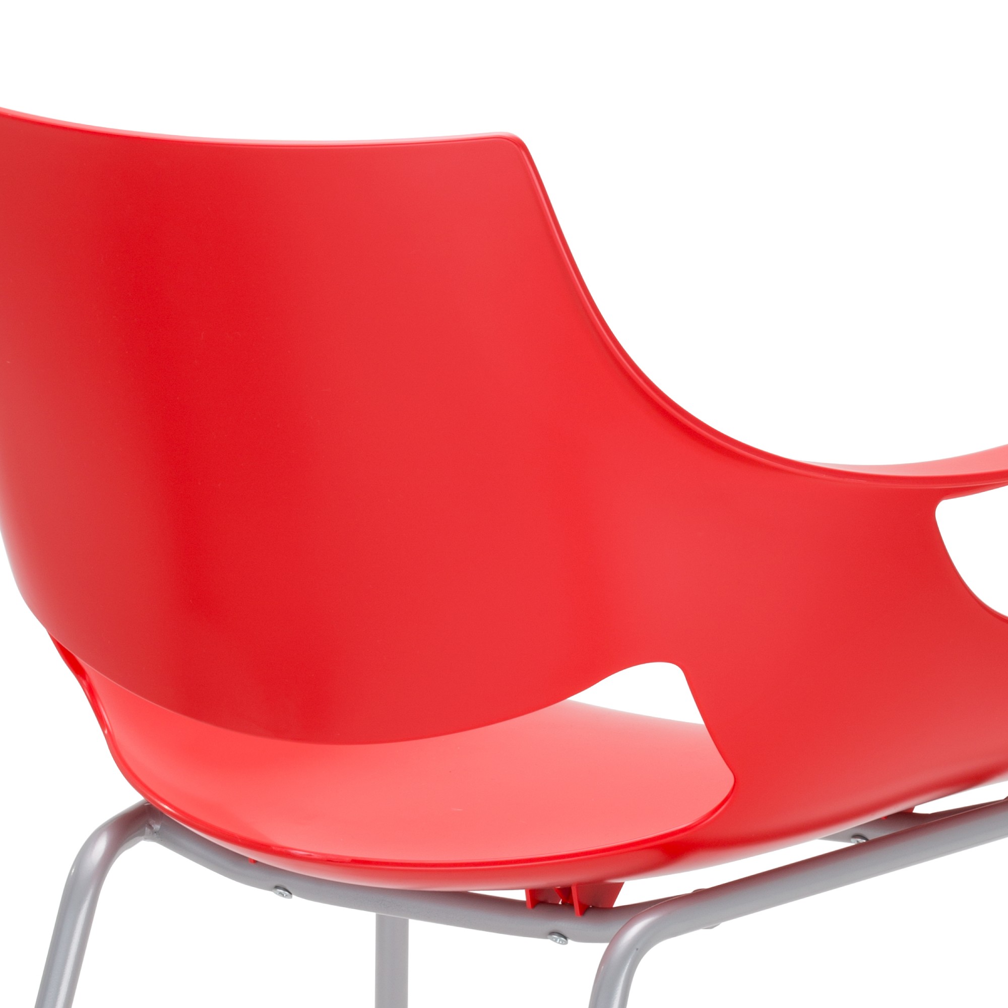 Główna galeria - Krzesło kawiarniane Fano chrom czerwony mat Nowy Styl (2)