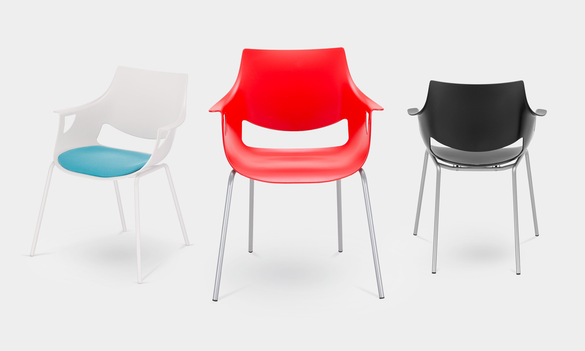 Główna galeria - Krzesło kawiarniane Fano chrom czerwony mat Nowy Styl (3)